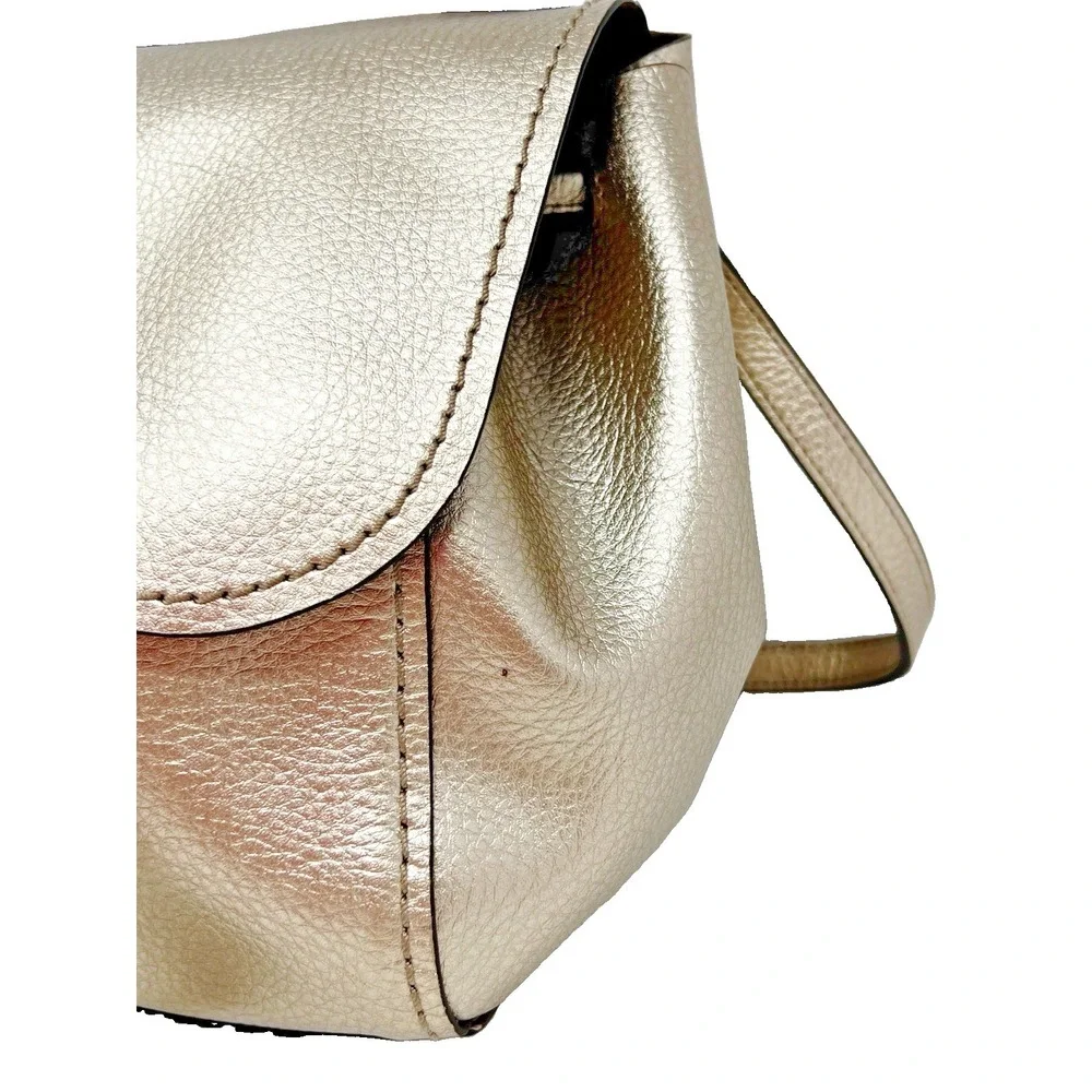 Coach Derby Mini Backpack Metallic Gold Pebbled Leather F16605